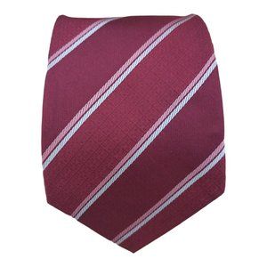 GIVENCHY Red Striped Silk Tie ITALY 59"/ 3.6" EC